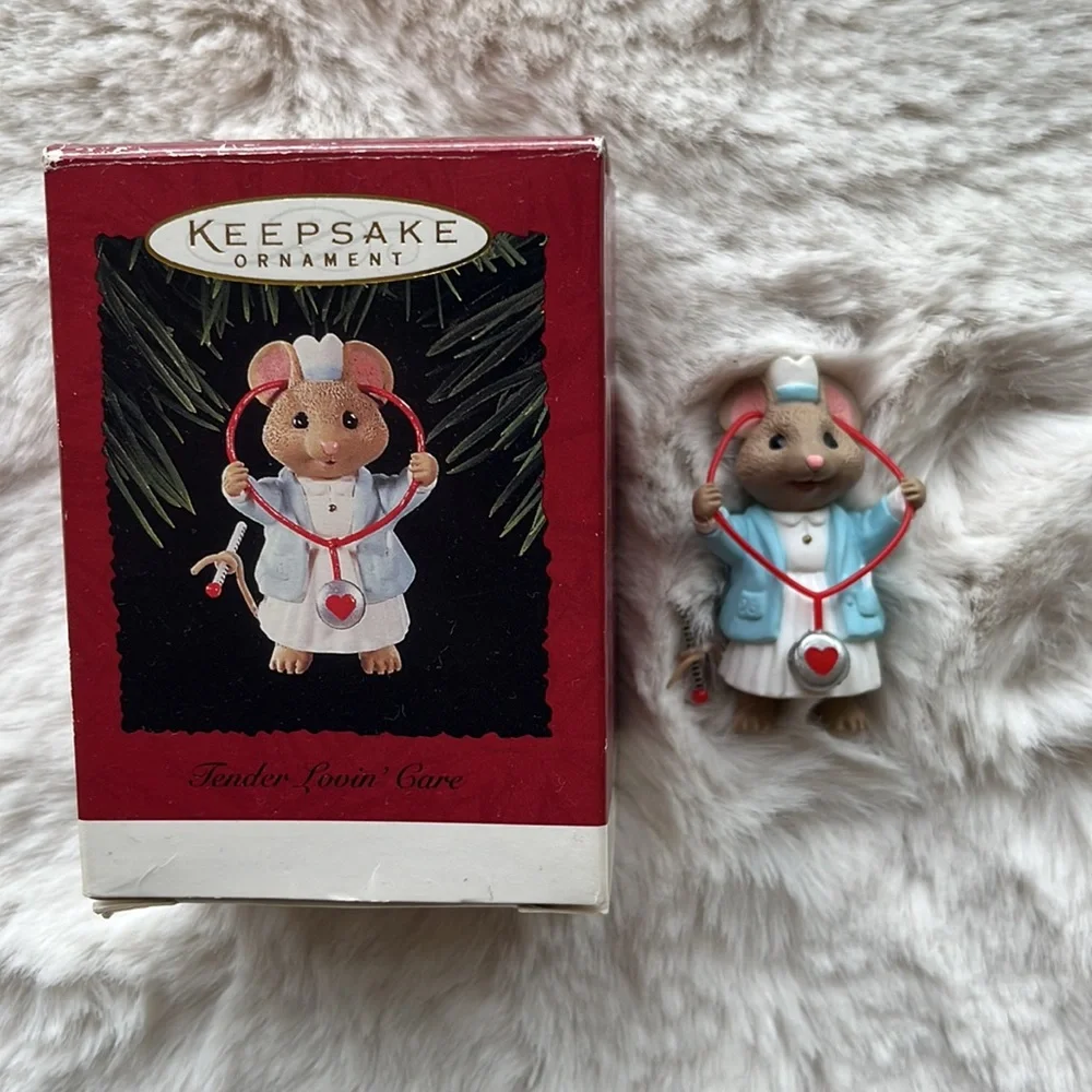Hallmark Keepsake Ornament Tender Loving Care Mouse Nurse